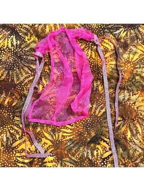 Mattel Barbie/Fashion Doll Replacement Accessory Clothing Sheer Pink Robe